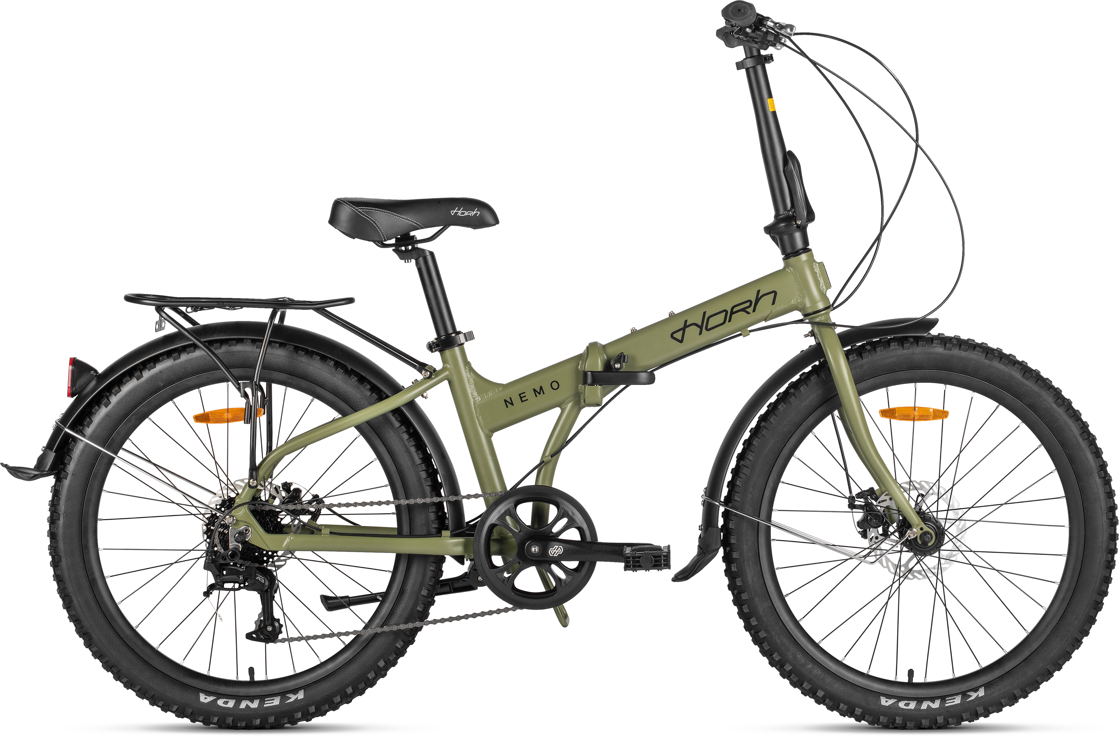 Велосипед HORH NEMO FAT 8SP MD 24" (2026) Dark Green