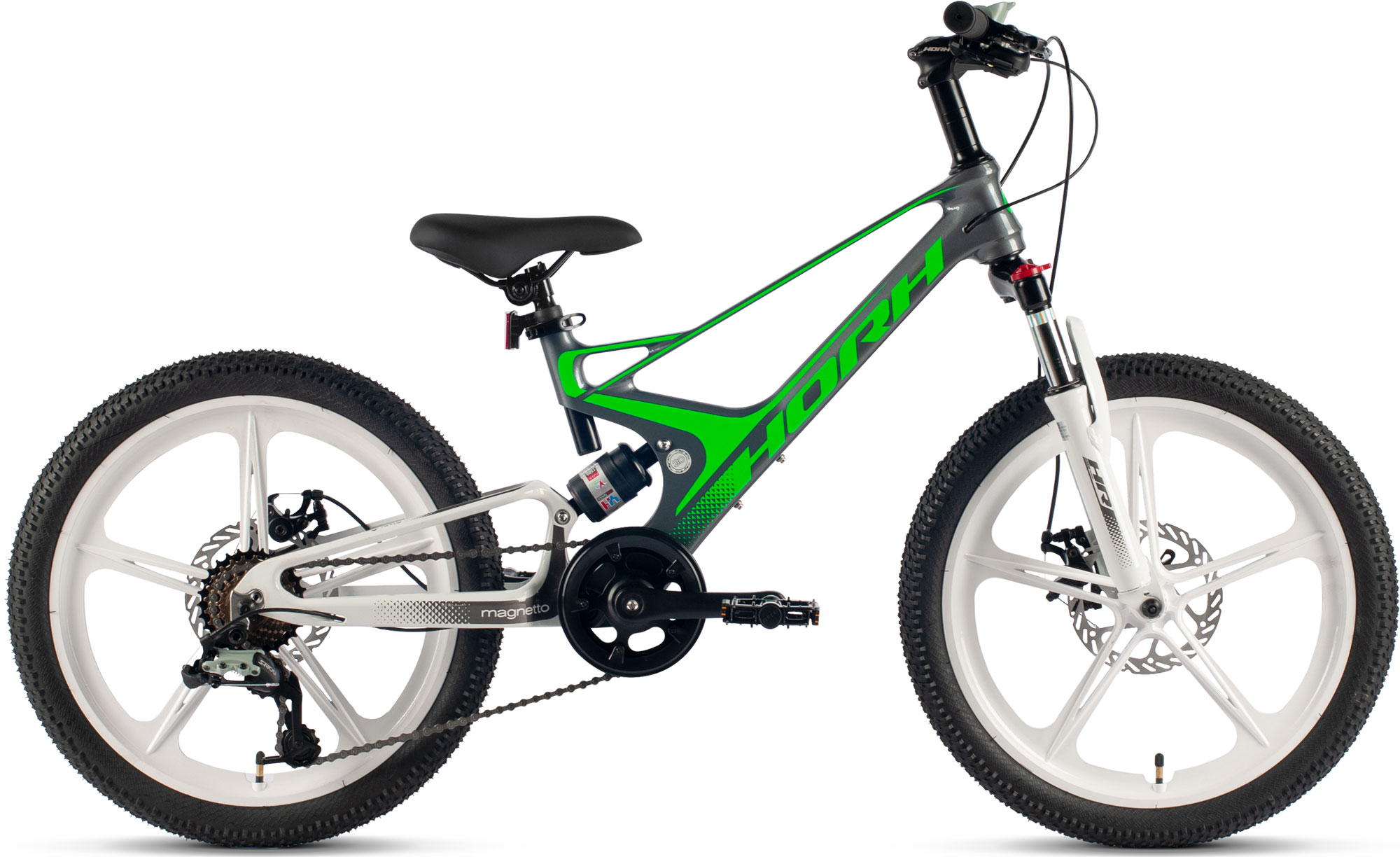 Велосипед HORH MAGNETTO FS 20" (2024) Grey-Green-White