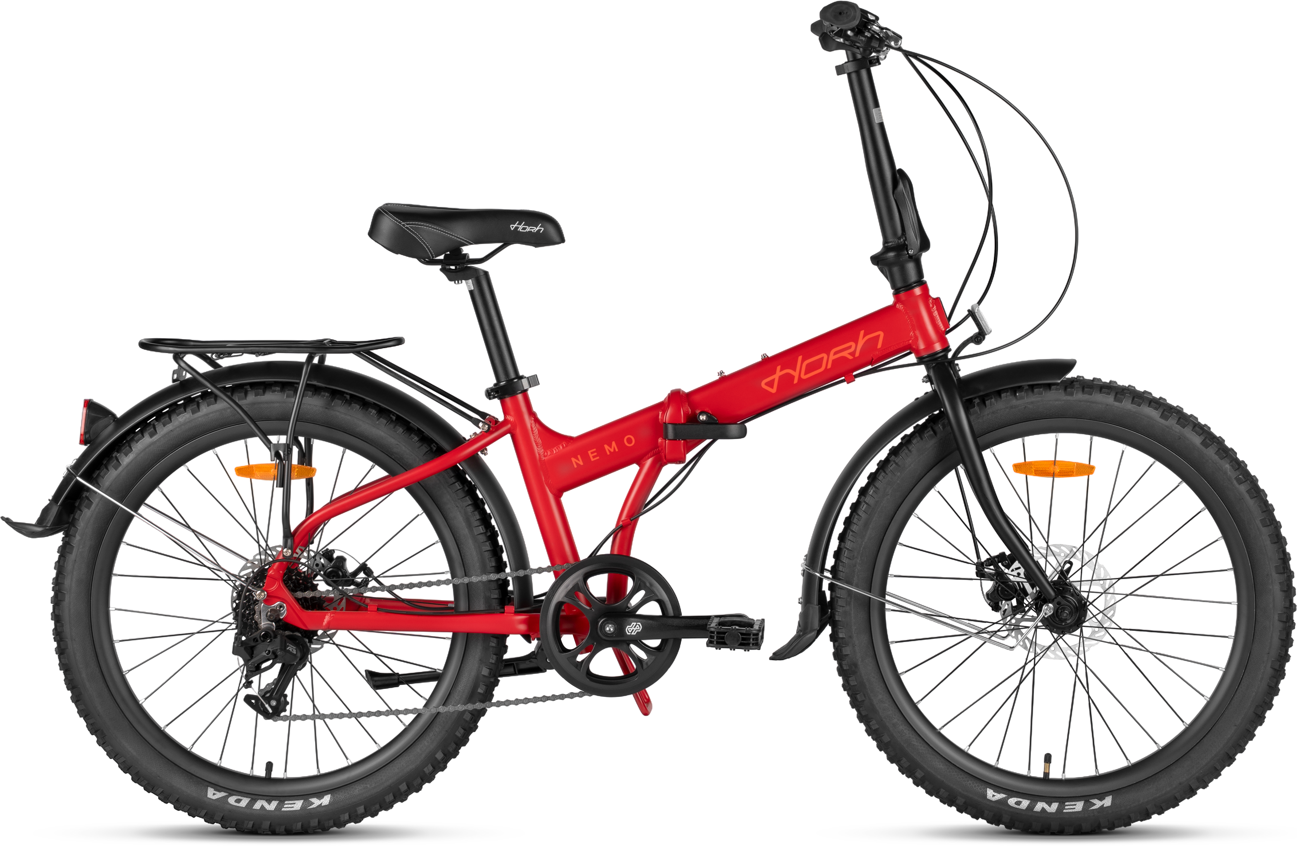 Велосипед HORH NEMO FAT 8SP MD 24" (2026) Red-Orange